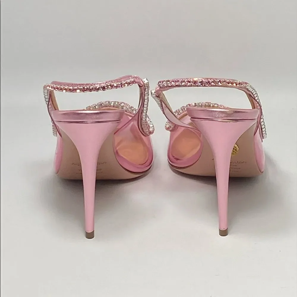 Aquazzura Seduction 105mm crystal-embellished pumps size 38